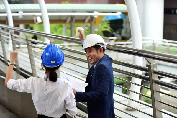 Head of the engineer to check the project.Portrait of professional engineer.Portrait of Asian male contractor engineer.Portrait of Asian  contractor engineer.