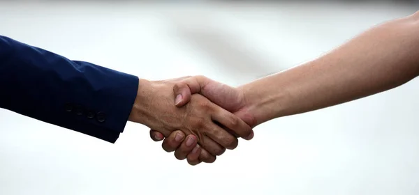 Geschäftliche Handshake Kooperation Collaborate Und Vereinbaren Als Team Zusammenzuarbeiten — Stockfoto