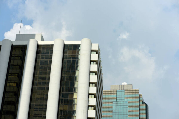 Modern office buildings with sky background