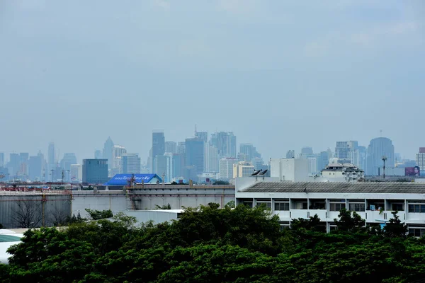 Vista Aérea Paisagem Urbana Moderna Tailândia — Fotografia de Stock