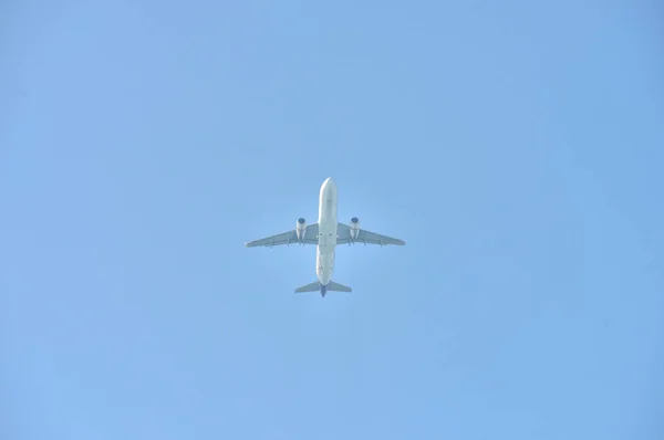 Avion Volant Dans Ciel Bleu — Photo
