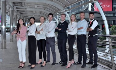 Şehirdeki iş ekibi.