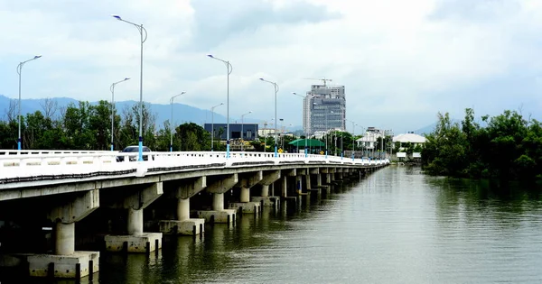 Uitzicht Zee Strand Roadchonburi Road Chonburichonburi Road Bridge Chonburi — Stockfoto