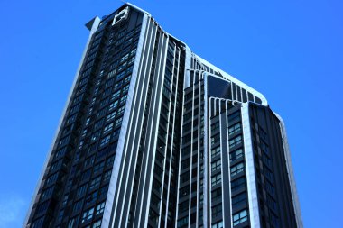 Başkentin merkezine ziyaretçi. Ana iş bölgesinin toplantı noktasında. Sermaye, Bangkok, Tayland, yüksek ofis binası üzerinde 15 Eylül 2018 görünümünü.