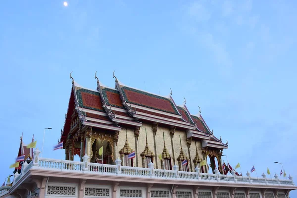 Hermoso Cielo Templo Bangkok Tailandia Arquitectura Tailandesa Pabellón Tradicional Tailandés — Foto de Stock