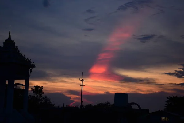 Evening Time Pink Clouds — Stock Photo, Image