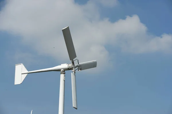 Wind Turbines Generate Electricity Winds Seashore Thailand — Stock Photo, Image