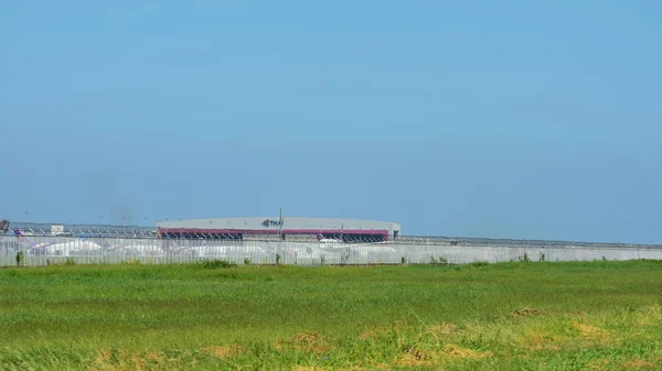 Toerist Aankomen Suvarnabhumi International Airport Bangkok Thailand Neem Een Kijkje — Stockfoto