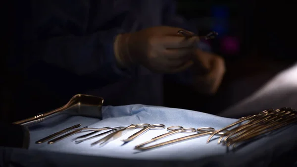 Surgical Light Operating Room Preparation Beginning Surgical Operation Cut Team — Stock Photo, Image