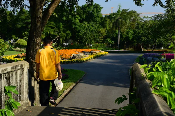 Parque Público Suanluang Rama Ásia Thailandflower Jardins Árvores Várias Cores — Fotografia de Stock