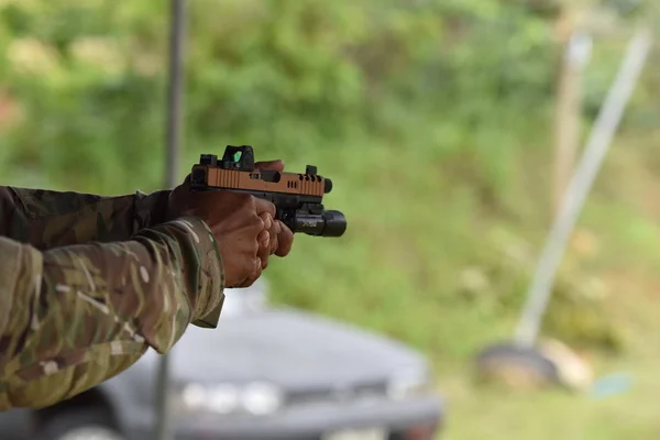 Pistolas Utilizadas Deportes Tiro Viajes Carrera Artillero Aficionado Artilleros Nacionales — Foto de Stock