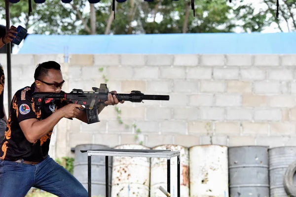 Zbraně Používané Natáčení Sportovní Závodní Amatérské Střelce Thajské Národní Střelci — Stock fotografie