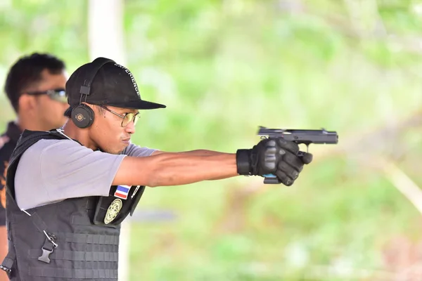Armas Usadas Esportes Corridas Tiro Artilheiro Amador Artilheiros Nacionais Tailandeses — Fotografia de Stock