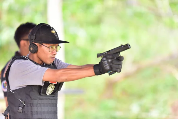 Armas Usadas Tiro Esportivo Corridas Tropeçadas Artilheiro Amador Artilheiros Nacionais — Fotografia de Stock