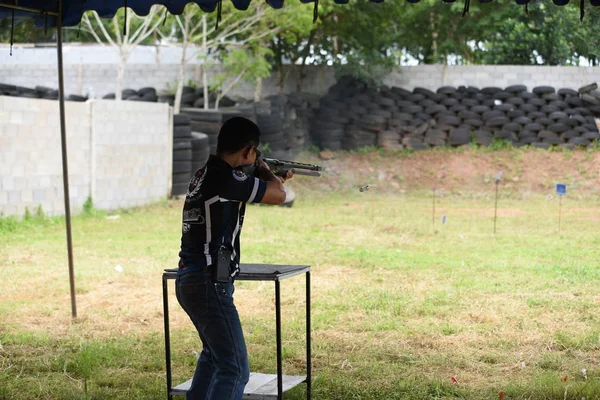 Pistolas Utilizadas Deportes Tiro Viajes Carreraartillero Aficionado Artilleros Nacionales Tailandeses —  Fotos de Stock