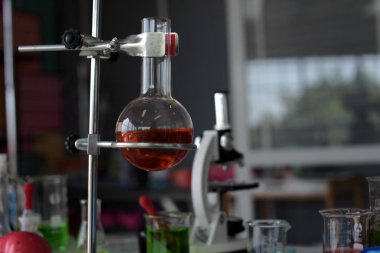 Laboratuvar ve laboratuvar Equipment.microbiological analizi, tıp. Bilim adamları bilim laboratuvarlarında çalışıyoruz