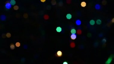 Yeni yıl yeni yıl yıldız gecesi renkli ışıklar Dayblurred görüntülerini konser sahnede bulanık bokeh