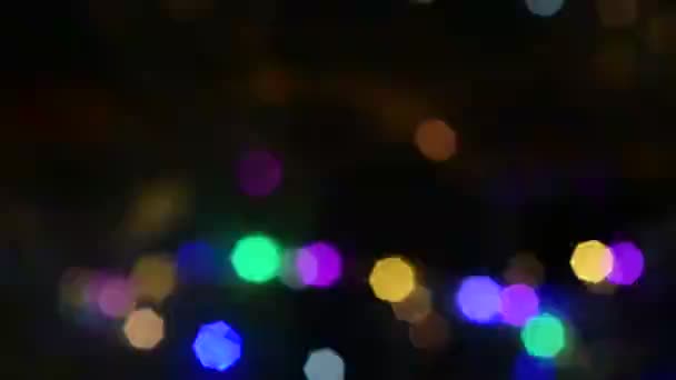 Blurred Bokeh Panggung Konser Pada Tahun Baru Dayblurred Gambar Lampu — Stok Video