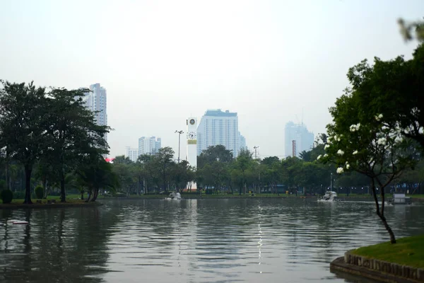 Park Met Meer Thailand Stad — Stockfoto