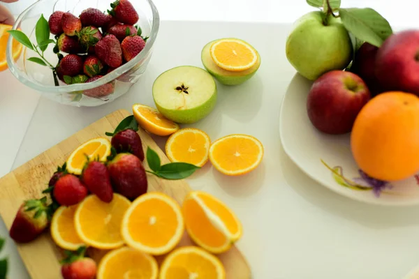 Diferentes Tipos Frutas Legumes Frescos Maduros Frutas Coloridas Frutas Vegetables — Fotografia de Stock