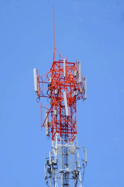 Transmission Tower Sky Background — Stock Photo, Image