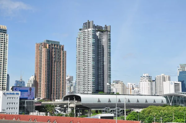 Bangkok City Skyline Flygfoto Dagtid Besökare Till Centrum Huvudstaden Mötesplatsen — Stockfoto