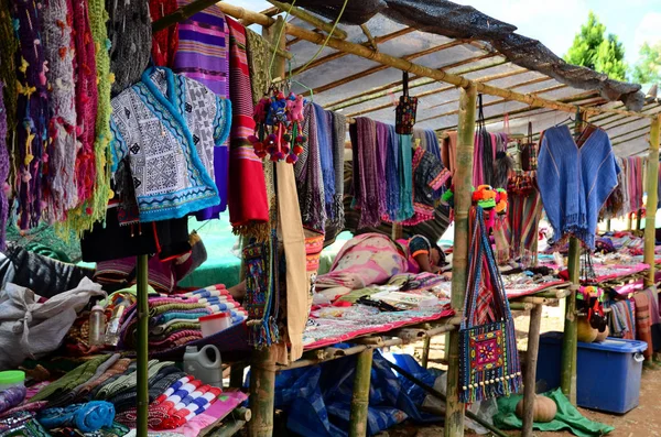 Handmade clothes in market in Thailand