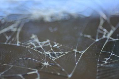 Kırık cam arka plan. Yakın plan.