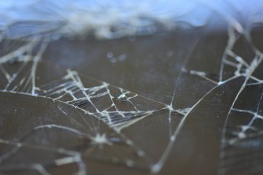 Kırık cam arka plan. Yakın plan.