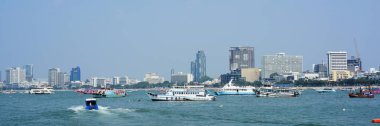 Bir görünümü turistik liman Pattaya, Tayland