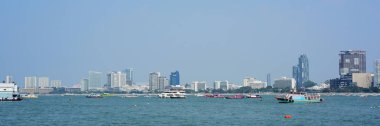 Bir görünümü turistik liman Pattaya, Tayland