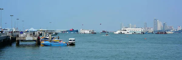 Utsikt Över Turisthamnen Pattaya Thailand — Stockfoto