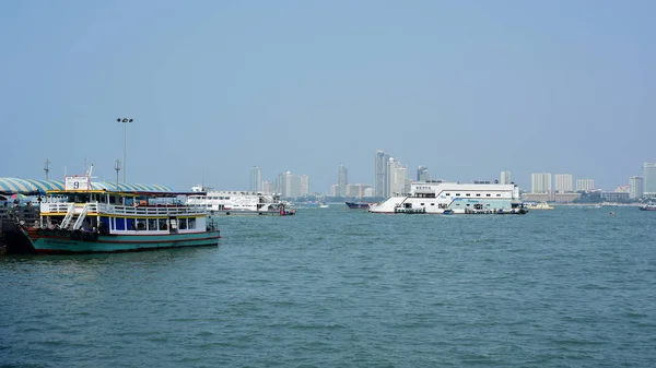 Bir Görünümü Turistik Liman Pattaya Tayland — Stok fotoğraf