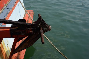 Küçük balıkçı tekneleri balıkçı balıkçılık limanı, Bang Saray bucağı, Sattahip District, Chonburi Province.Fishing tekne görünümü, gökyüzü ve deniz parlak bir günde yakın çekim fotoğraflar