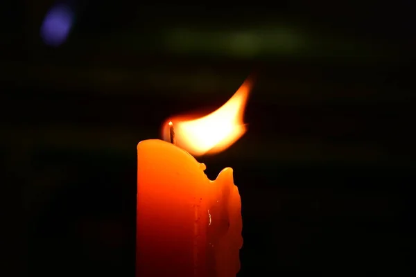 Candlelight Faith Important Buddhist Days Called Makha Bucha — Stock Photo, Image