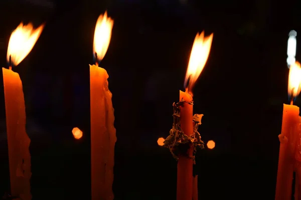 Вид Горящие Свечи — стоковое фото