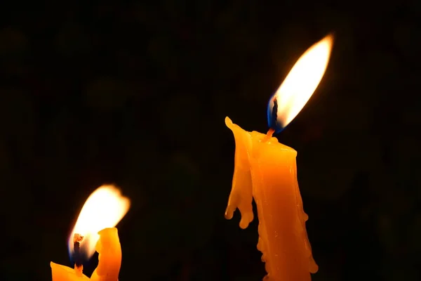 Luz Velas Dias Budistas Importantes Chamado Makha Bucha — Fotografia de Stock