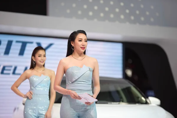 Thailand Augustus 2018 Aantrekkelijke Modellen Poseren Autoshow — Stockfoto