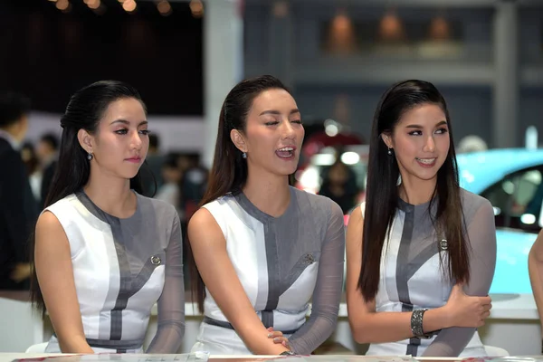 Thailand Augustus 2018 Aantrekkelijke Modellen Poseren Autoshow — Stockfoto