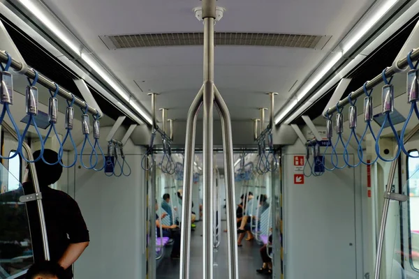 泰国曼谷 2018年4月7日 地铁车厢内部 — 图库照片