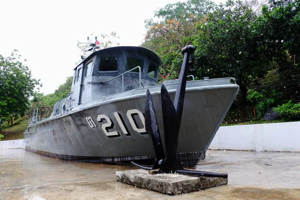 Militaire Boot Standbeeld Aan Kust Thailand — Stockfoto