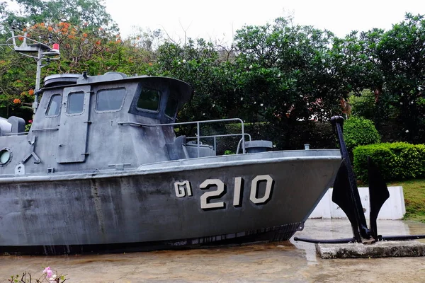 Militaire Boot Standbeeld Aan Kust Thailand — Stockfoto