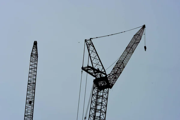 Industrial Crane Sky Background — Stock Photo, Image