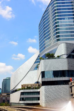   yüksek katlı ve ulaşım sistemleri ile iş bölgesi