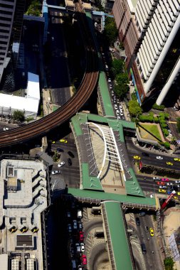  yüksek katlı ve ulaşım sistemleri ile iş bölgesi