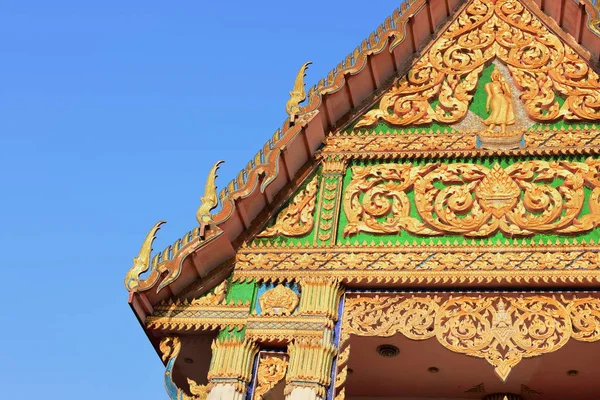 Templo Tailandês Com Belo Padrão Estuque — Fotografia de Stock