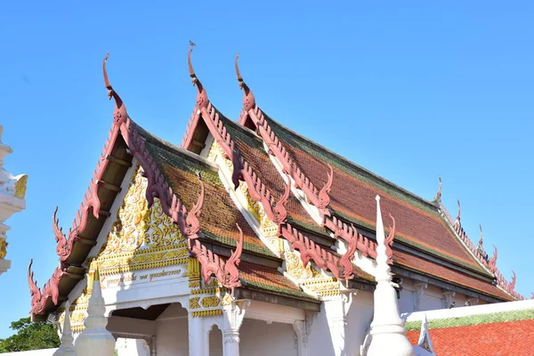 Beauty Wat Phra Borommathat Chaiya Old Buddha Image Surat Thani — Stock Photo, Image