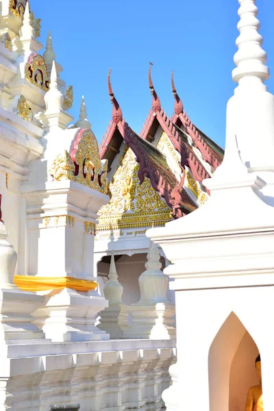 Schoonheid Van Wat Phra Borommathat Chaiya Oude Boeddhabeeld Surat Thani — Stockfoto