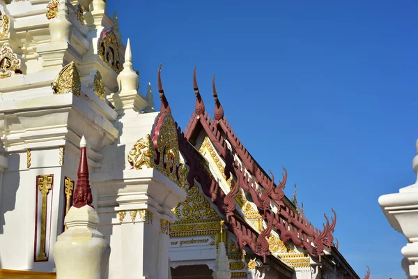 Schoonheid Van Wat Phra Borommathat Chaiya Oude Boeddhabeeld Surat Thani — Stockfoto