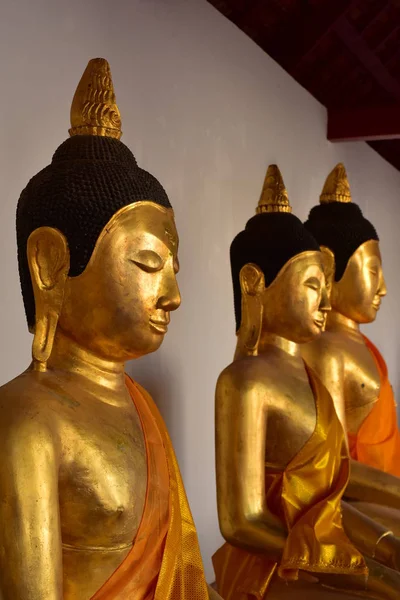 泰国素叻他尼的卧佛寺之美与古老佛像 — 图库照片